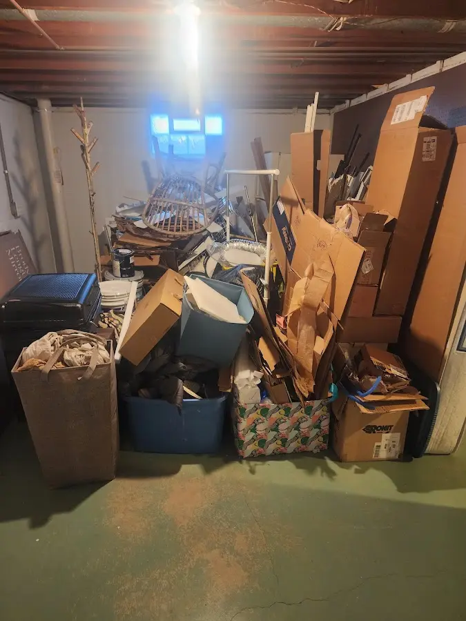 Roll-off dumpster container at job site for Roll Off Dumpster Rental in Richmond